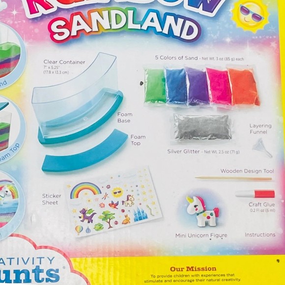 Creativity for Kids Rainbow Sandland Unicorn Make Your Own DIY Sand Art Kids New - Picture 3 of 9